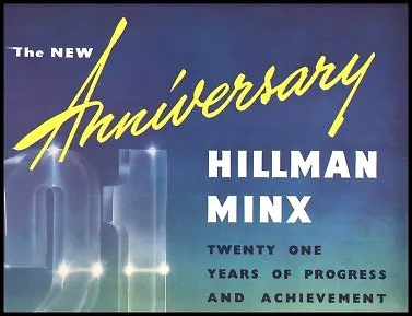 1953 1954 Rootes Hillman Minx Anniversary Brochure