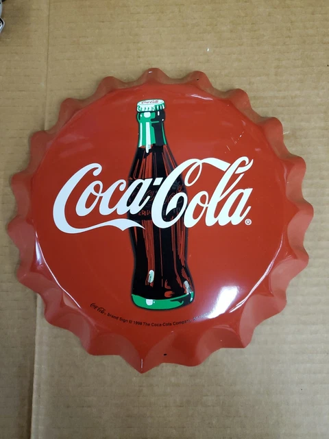 Vintage Coca cola Bottle Cap Sign C