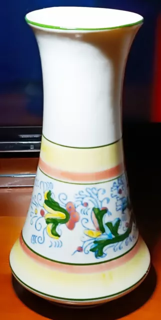 Beautiful Large Hand Painted Studio Art Pottery Floral Flower Design Vase