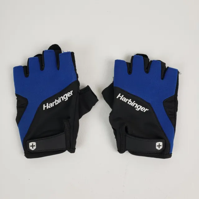 Harbinger Unisex Training Grip Weight Lifting Gloves 2.0 - Black/Blue
