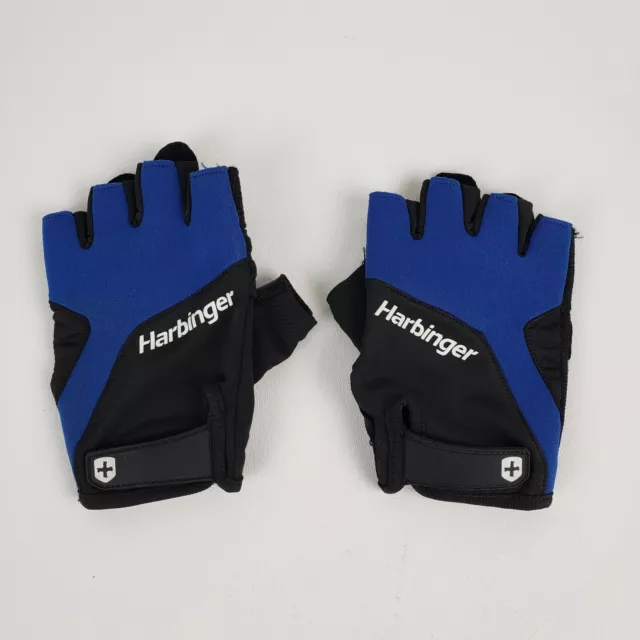 Harbinger Unisex Training Grip Weight Lifting Gloves 2.0 - Black/Blue Harbinger Unisex Training Grip Weight Lifting Gloves 2.0 - Black/Blue