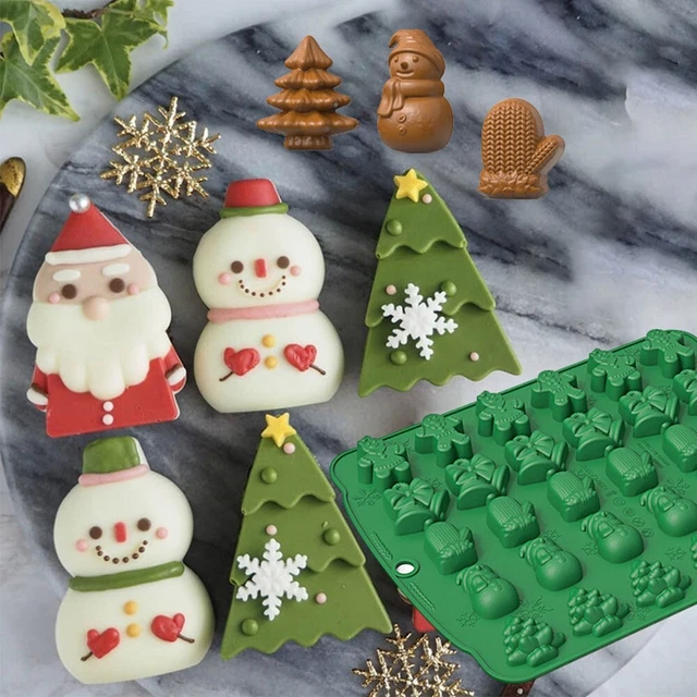 Stampi per torte in silicone pan di zenzero vassoio caramelle a tema natalizio