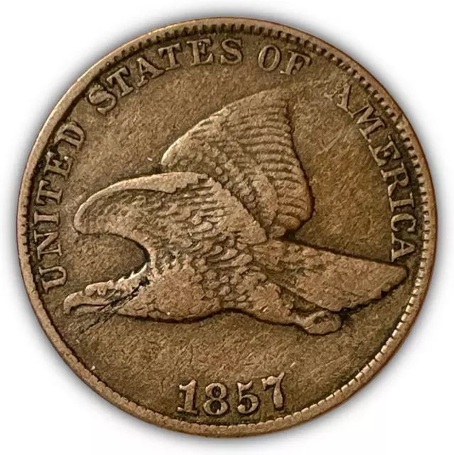 1857 Flying Eagle Cent Extremely Fine XF Coin #5936