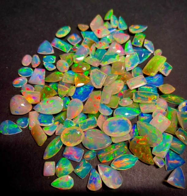 Opal Cut, AAAA Natural opal Faceted Gemstone, Ethiopian Opal Cut loose Stone Lot