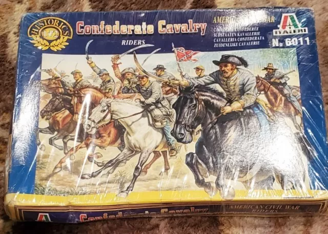 Italeri 6011 Confederate Cavalry Civil War Figures Set-Nib-1:72 Scale