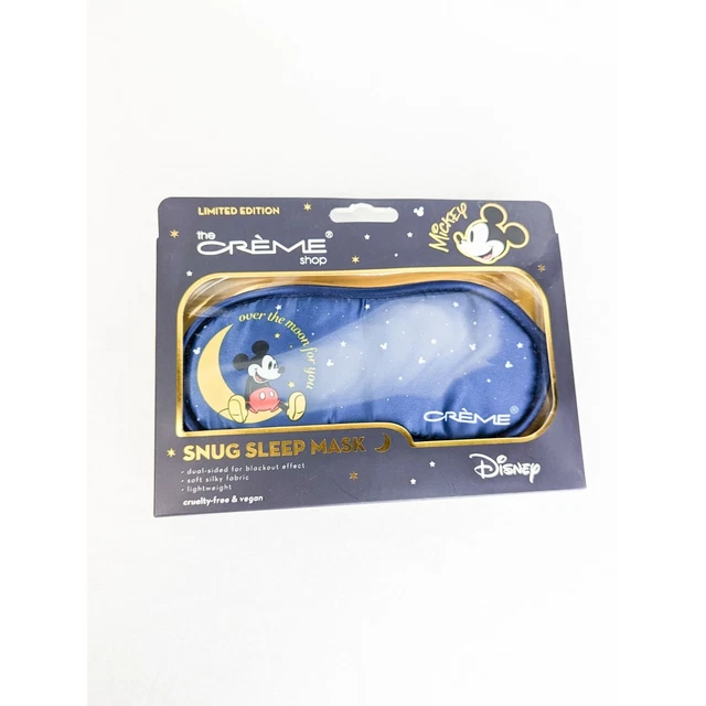 Máscara para dormir Creme Shop Disney Mickey Mouse azul marino sobre la luna cara satinada para ojos