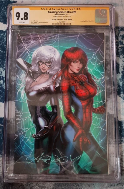 Amazing Spider-Man #20 Ariel Diaz Signed Virgin Cover CGC 9.8 Yellow Label Rare