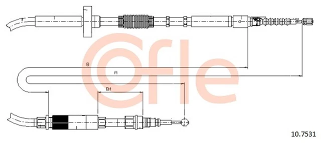 Bremsseil Seilzug Feststellbremse COFLE 10.7531 für AUDI A6 A4 C5 B5 B6 hinten