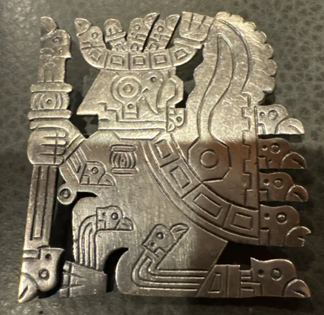 VTG WELSCH Peru Sterling Silver .925 Hollow GOD WARRIOR!!