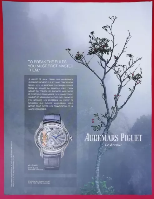 Publicité de presse: Montre AUDEMARS PIGUET Le Brassus "La Millanary"
