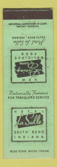 Matchbook Cover - Hotel LaSalle South Bend IN #1