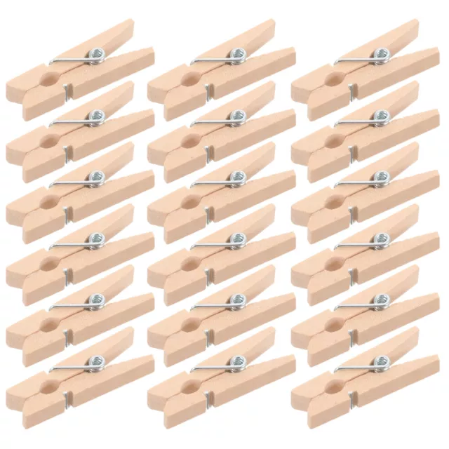 100x Wäscheklammern Holz Clips Stern Fotoclips Handwerk Bilder 3,5cm