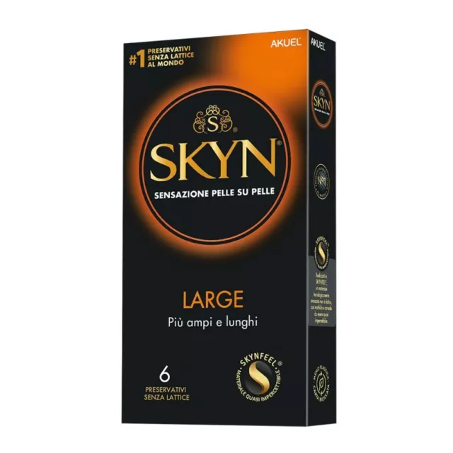 Skin Large 6 Preservativi Ohne Latex Basierend Polyisopren Geschmiert Natürliche