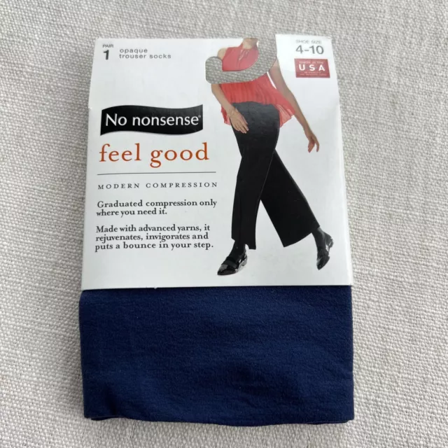 No Nonsense Womens Graduated Compression Trouser Socks Shoe Size 4-10 New