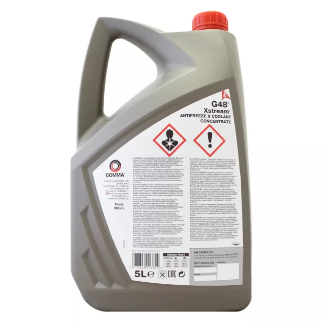 Comma Xstream G48 Car Antifreeze & Coolant - Concentrate - 5 Litres 5L 2