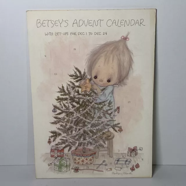 VINTAGE BETSEY CLARK Advent Calendar Large Christmas Hallmark With Lift
