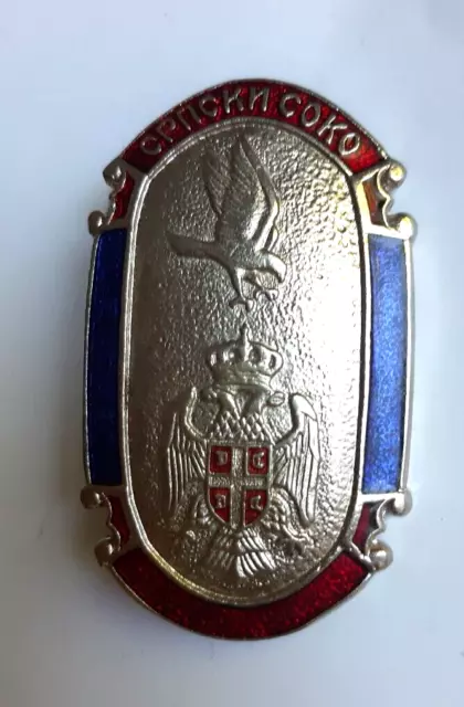 SRPSKI SOKO ARMY VRS BADGE SERBIA BOSNIA MILITARY INSIGNIA sign serbian cockade
