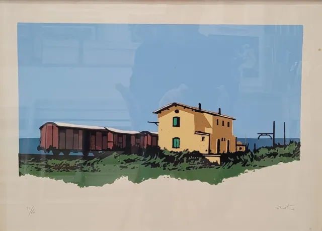 Enotrio Pugliese serigrafia casello ferroviario  Pop casa arte quadri