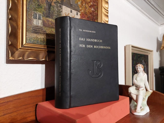 Thorvald Henningsen BUCHBINDER HANDBUCH 1969 Buchbinderei LEDER HANDEINBAND