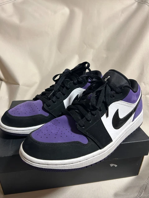 court purple black jordan 1 low