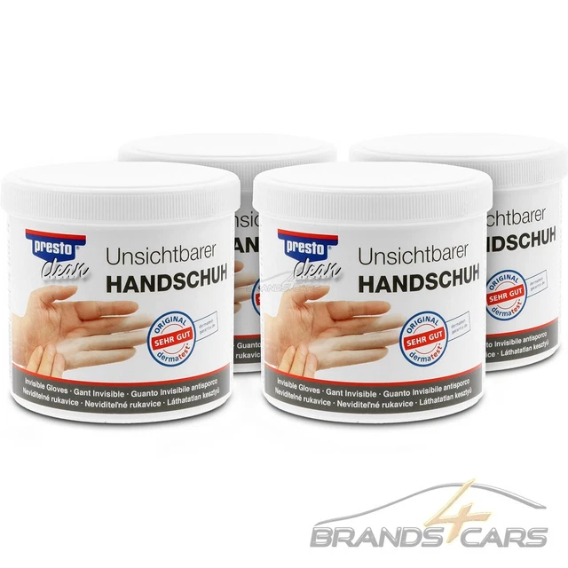 4x 650ml PRESTO CLEAN GUANTO INVISIBILE PROTEZIONE MANI PROTEZIONE PELLE 604045