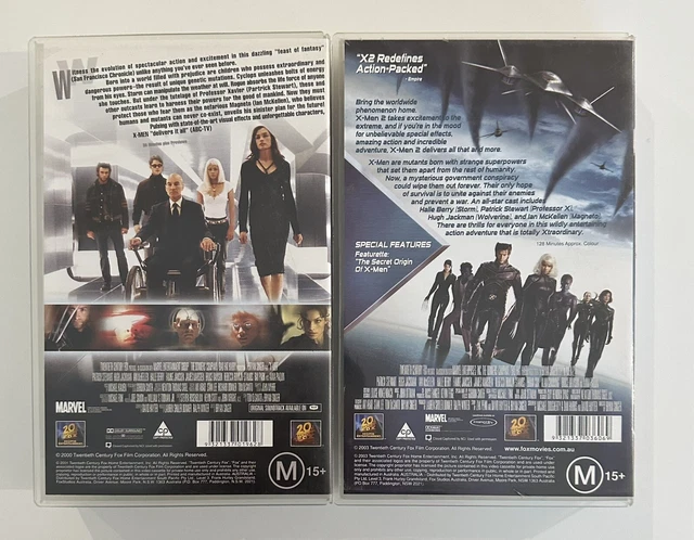 X-MEN 1 & 2 [VHS] 20th Century Fox Big Box Ex-Rental Video Tapes Marvel ...
