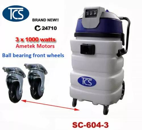 TCS 90L Commercial Industrial Wet & Dry Vacuum Cleaner 3000W (3 Ametek Motors)