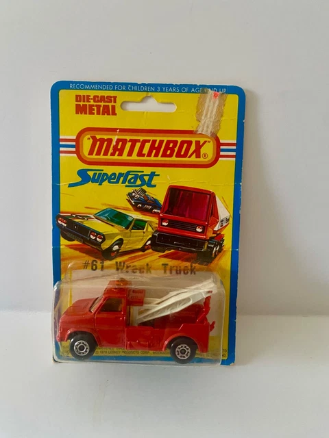 MATCHBOX SUPERFAST # #61. WRECK TRUCK storestock- Sealed Blister Pack MATCHBOX SUPERFAST # #61. WRECK TRUCK storestock- Sealed Blister Pack