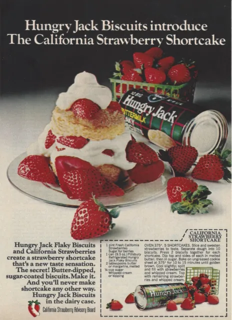 1972 Hungry Jack Biscuits Strawberry Shortcake vintage Print Ad Advertisement
