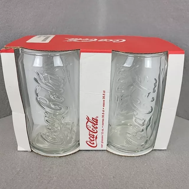 Luminarc Coca Cola Can-Shaped Drinking Beverage Glasses Set  4 Read DESCRIPTION