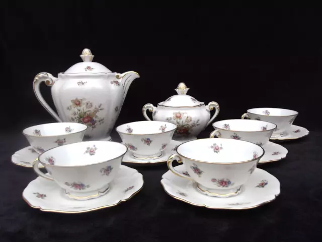 Théière Céramique Blanche Motif Doré CIYODO - Service à Café Élégant Avec Couvercle