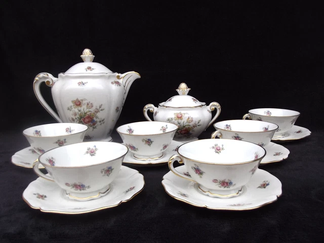 ANCIEN SERVICE À café thé porcelaine ancienne fabrique Royale Limoges