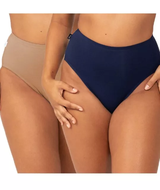 SLOGGI - HIKINI BRIEF TWIN PACK Beige / Navy Sz 12-20 NEW