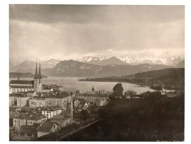 Suisse Canton de Lucerne Lucerne Vintage print Photomécanique  21x27  Circ