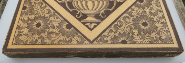 Victorian Minton Aesthetic Movement Transfer Printed Tile 6" - Urn & Flowers 2