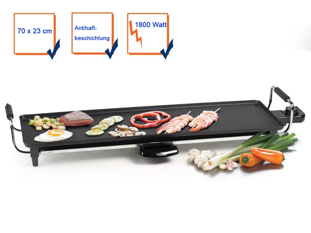 Familien Teppanyaki Grillplatte XL Multi Tischgrill Elektro Balkongrill 1800W