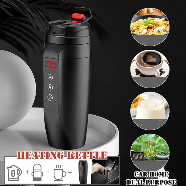 Auto Car Heating 12V/24V 450ml Electric Kettle Metal Coffee Tea Water Heater Cup