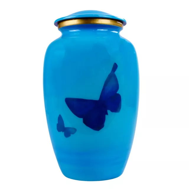 Urns for Ashes Adult Large Cremation Human Funeral Memorial Free Spirit Blue