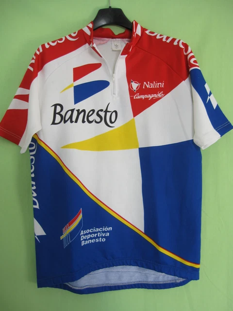 Maillot Cycliste Vintage Banesto Unica 1994 - Nalini Campagnolo - Manches Courtes - Taille 7