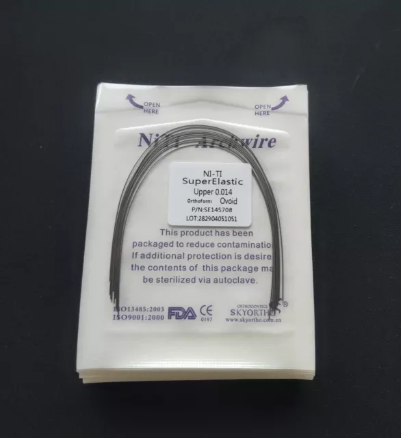 50Packs Dental Orthodontic Super Elastic NITI Arch Wire Round Oval Ovoid/Natural