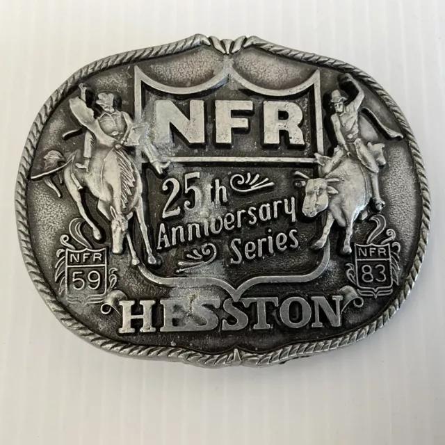 Vintage Belt Buckle Hesston NFR 25th Anniversary (1983) First Edition