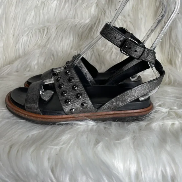 COACH DANNIE GLADIATOR Sandals Metallic Leather Strappy 9 $65.00 - PicClick
