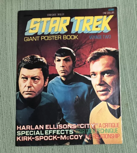 Star Trek Giant Poster Book 1977 Vintage Spock, Kirk, McCoy Voyage TWO RARE BOOK