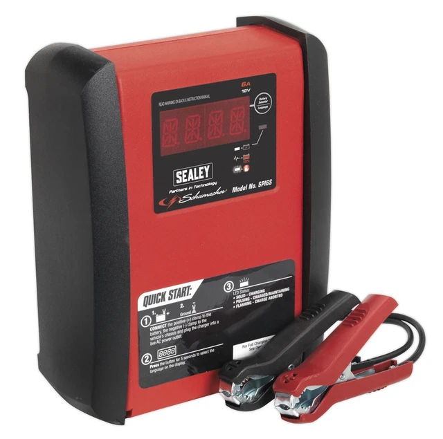 Sealey SPI6S Intelligent Vitesse Charge Chargeur Batterie 6Am P 12V