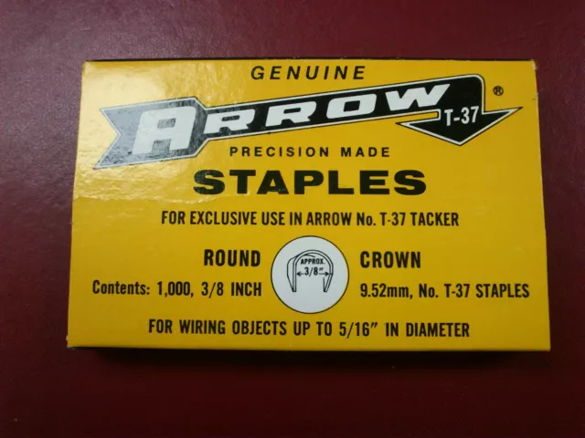 Arrow T37 Staples Box of 1000 10mm