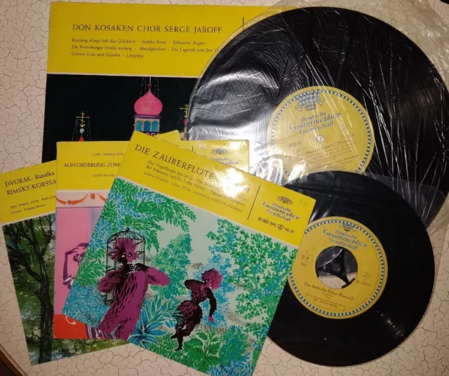 Alte 7" Singles/10" LP's Deutsche Grammophon Gesellschaft Konvolut Oper/Operette