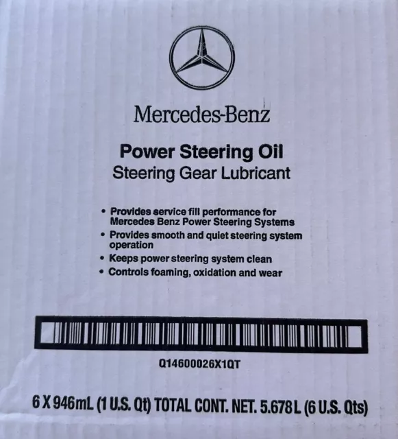 6 GENUINE MERCEDESBENZ Power Steering Oil Fluid 1 Liter OE Quart 50.