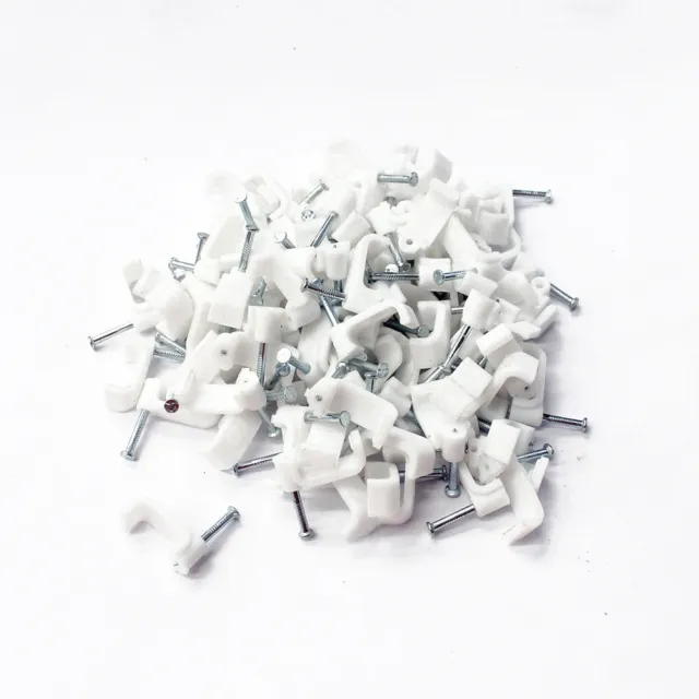 Cable Clips Flat 10mm 12mm 14mm 2 Core 3 Core Wire Fastener Round Holder