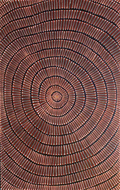 Mary Rumble Pitjara.Highly Collectable Aboriginal Art. Incl COA and photo's