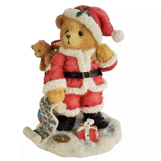 Nickolas Santa Cherished Teddies Bear Figurine 141100 Naughty Nice List 1995